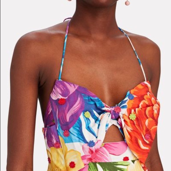 Farm Rio Rainbow Chita Floral-Print Midi Dress - Picture 10 of 16